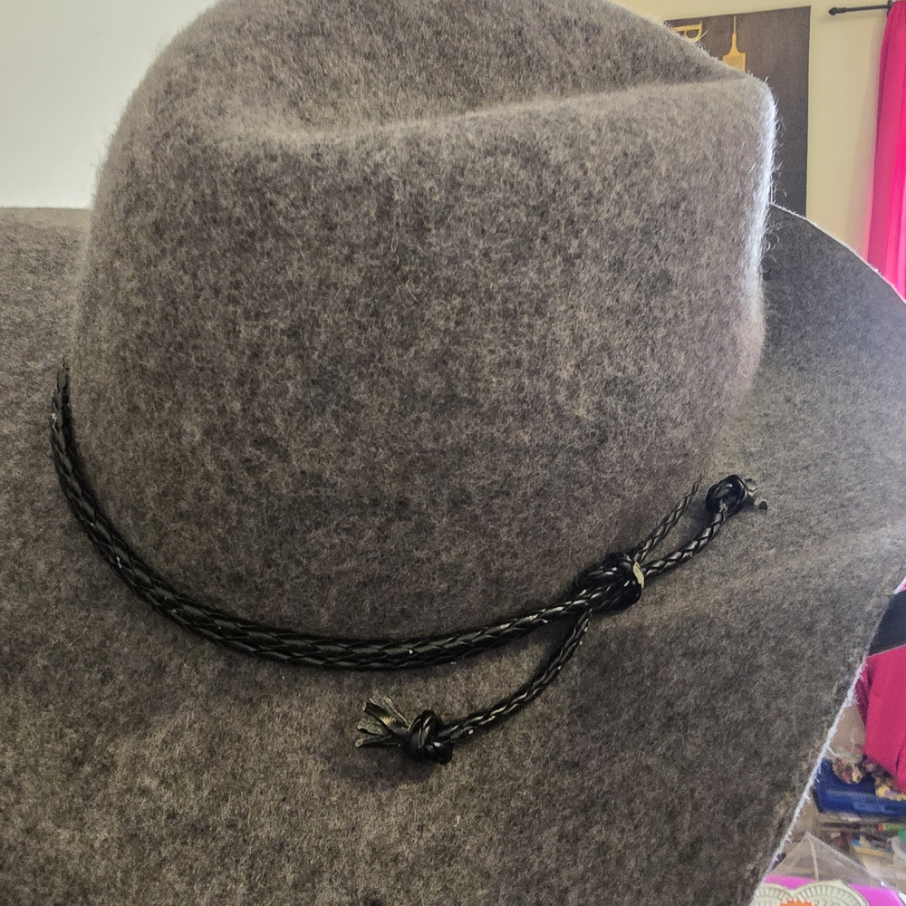 Gray Wool Fedora Hat